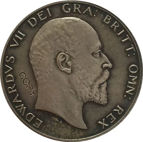 Великобритания 1903 1/2 короны Эдварда VII копировальные монеты|coin cell|coin materialcopy coins |