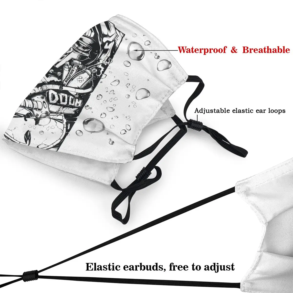MF Doom Adult Reusable Mouth Face Mask Pattern Dustproof Protection Cover Respirator Muffle | Masks（None Medical）