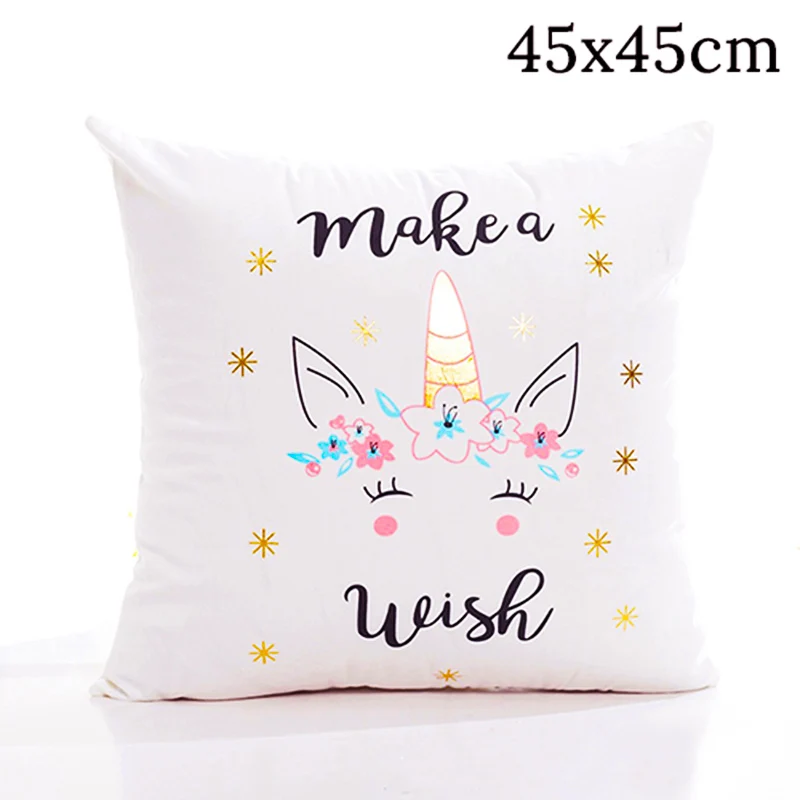 pillowcase MEIDDING Единорог вечерние украшения одноразовая посуда для детей день рождения украшения тарелки чашки балоны держатель Единорог поставки - Цвет: pillowcase