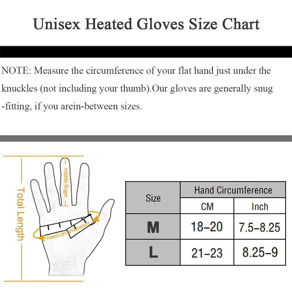 

Electric Heated Glove Rechargeable Battery 3 Files Adjustable Temperature Winter Gloves For Outdoor Skiing Motorcycle Riding