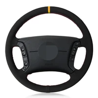black car steering wheel cover genuine leather suede for bmw e36 1995 1997 e46 1998 2004 x3 e83 x5 e53 e38 1994 2001 e31 1996