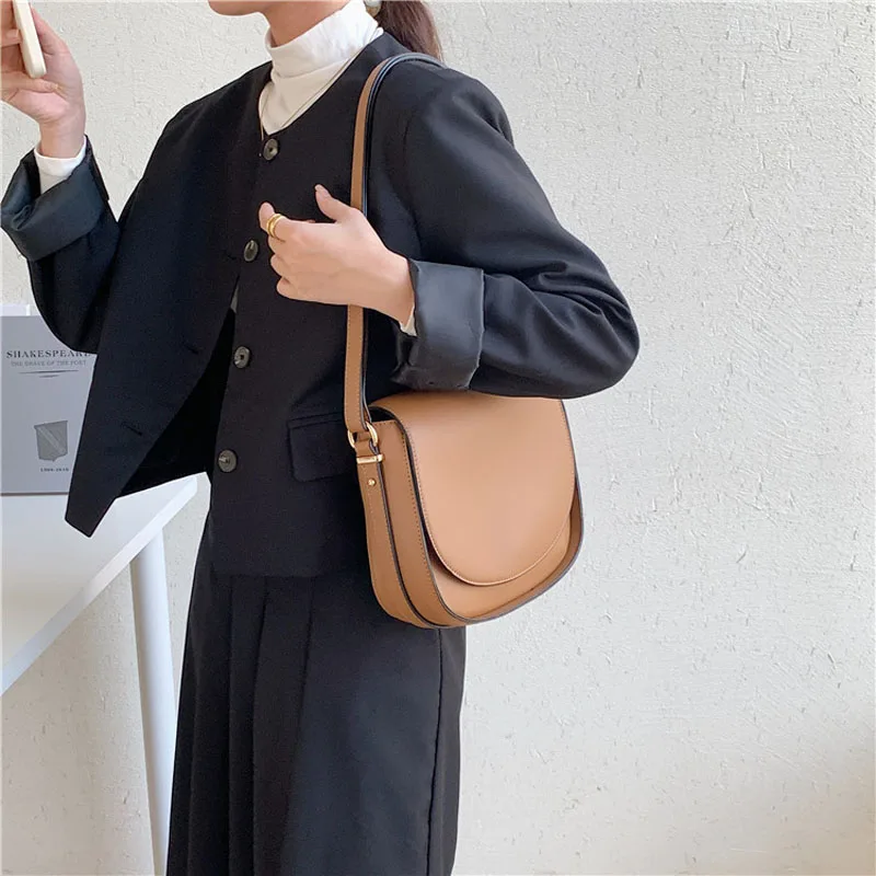 

Women Pu Leather Shoulder Bags Ladies Fashion Designer Crossbody Female High Quality Large Capacity Clamshell Handbags Purses