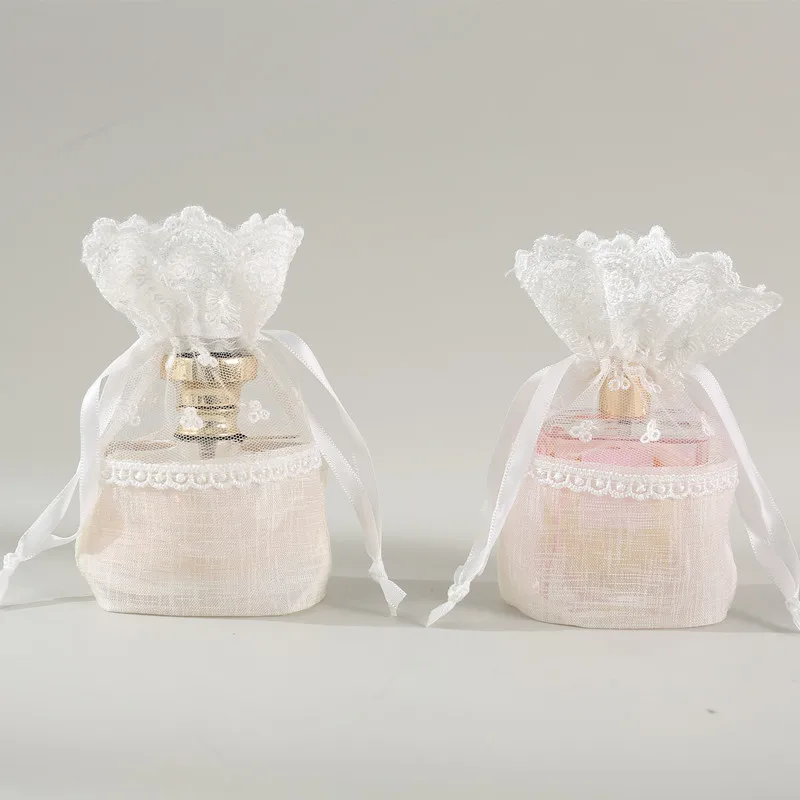 

6-24 Pcs New Butterfly Lace Bags 10x14cm Lub Yarn Drawstring Bag Screative Bundle Pocket Wedding Party Decor Gift Pouches