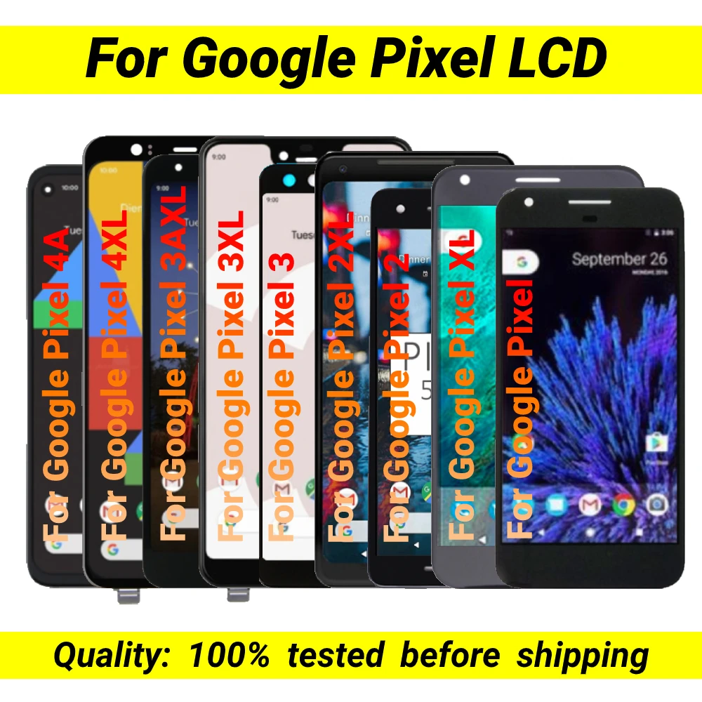 Новый оригинальный AMOLED дисплей для Google Pixel XL 2 2XL 3 3XL 3A 3AXL 4 4XL 4A 5G 5 ЖК-дисплей
