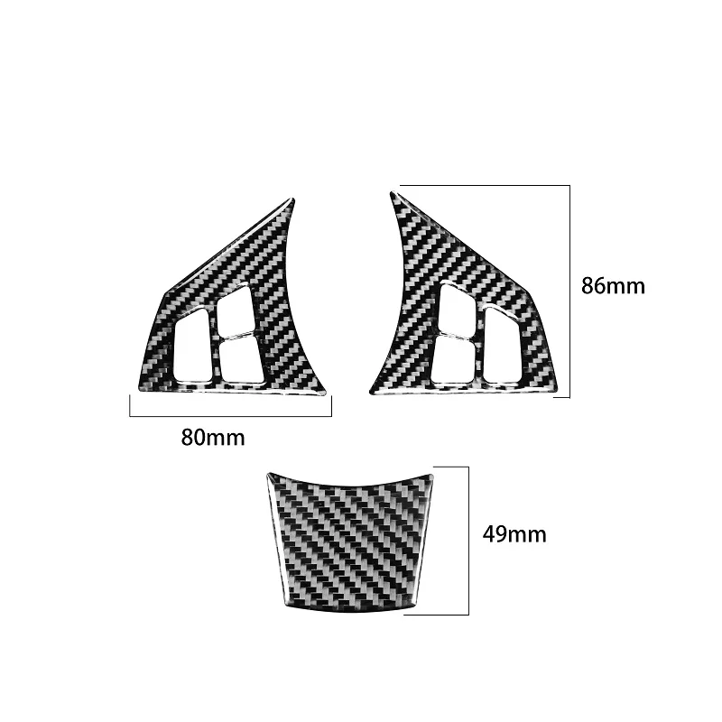 Наклейки из углеродного волокна 3 шт. кнопки на руль переключатель рамка