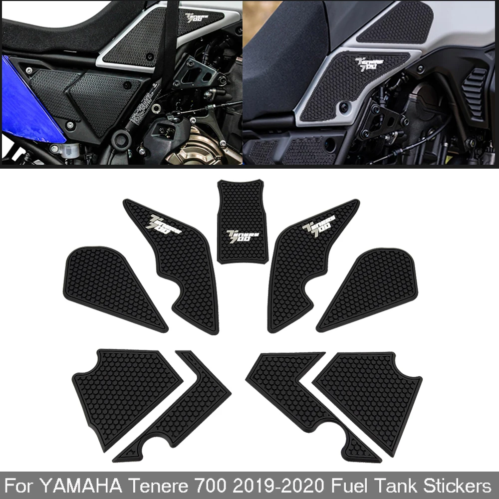 

For YAMAHA Tenere 700 T700 XTZ 690 T 700 motorcycle accessories Non-slip Side Fuel Tank Stickers waterproof pad stickers