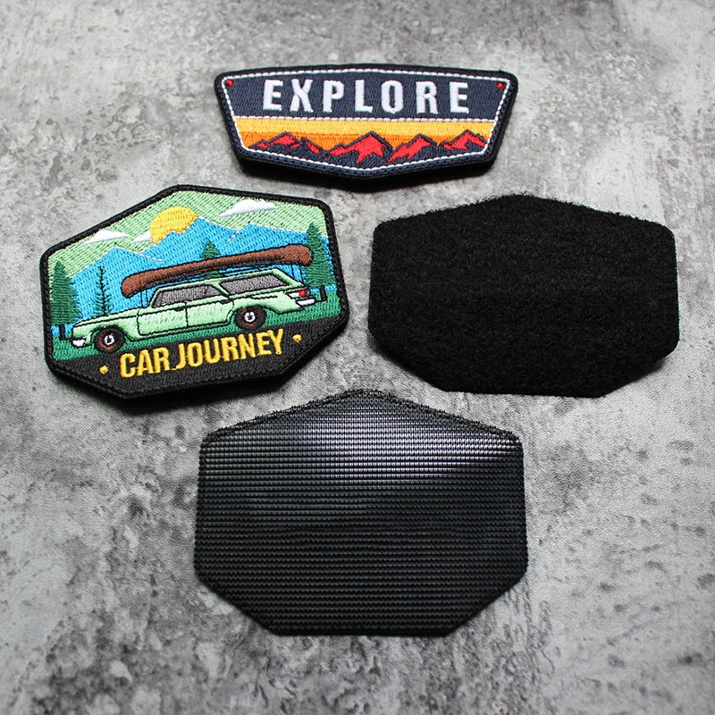 EXPLORE-Нашивки с вышивкой для одежды Рюкзак Аппликация Диск Жесткий внедорожный