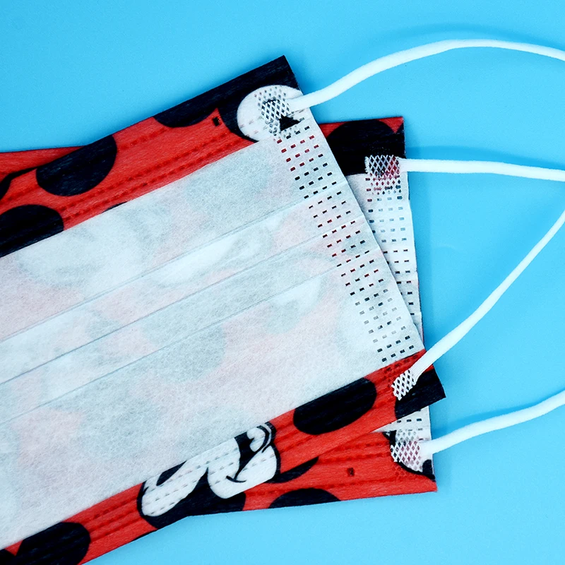 Одноразовая маска для девочек защитный чехол лица с героями мультфильмов Диснея