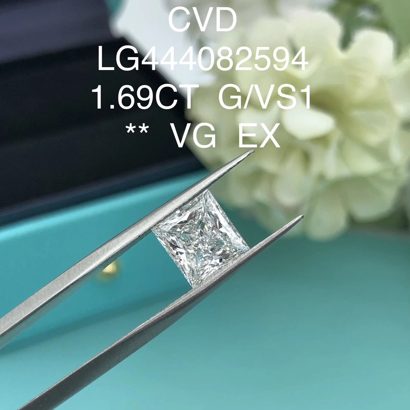 Лабораторный ромбовидный алмаз VS1 для принцессы CVD с сертификатом иджи и яркостью