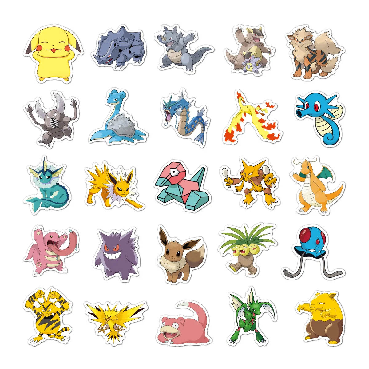 50 Uds pegatinas Pokemon juguetes para equipaje monopat&iacute;n del ordenador port&aacute;til del tel&eacute;fono Moto bicicleta pared pegatina para guitarra impermeable bricolaje juguetes de pegatinas-0