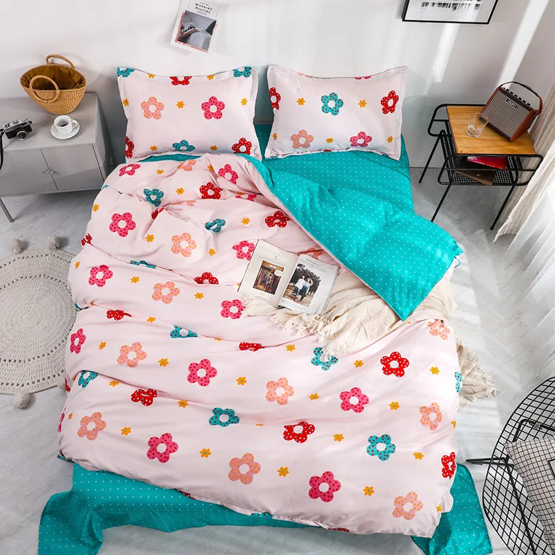 

parure de lit 2 personnes Crown strawberry Bedding Sets Lovely Pattern Boy Girl Bed Linings Duvet Cover Pillowcases Bed Sheet
