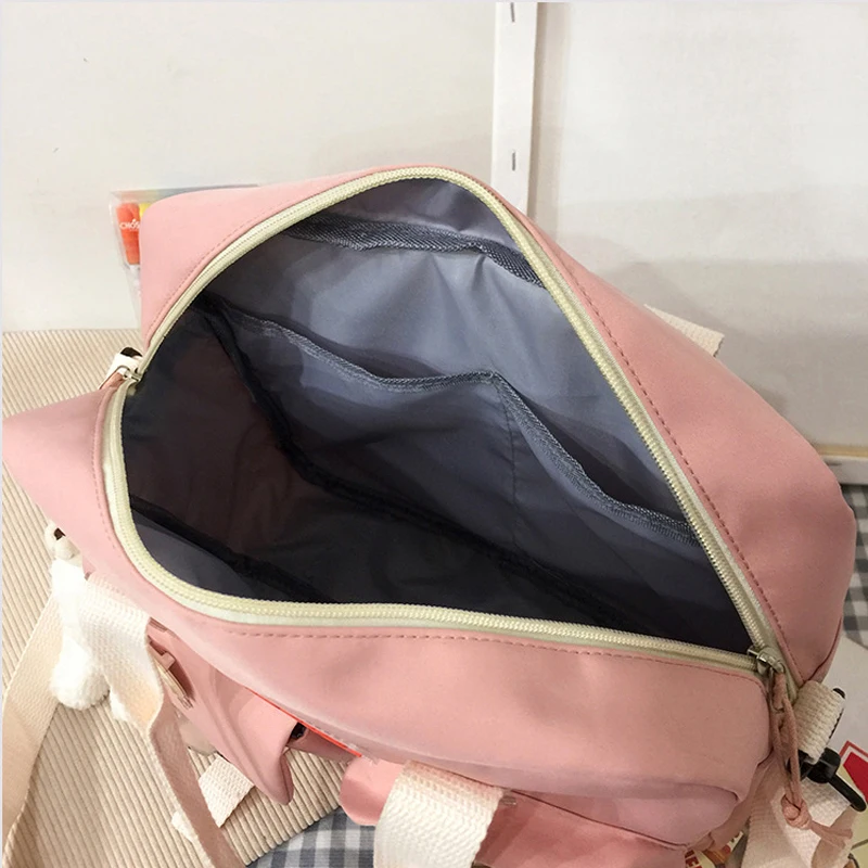

2021 Small Cute Women's Backpacks Female Student College Women's Bag Girls Badge Bookbag Kawaii Ladies Fashion Shoulder Bags