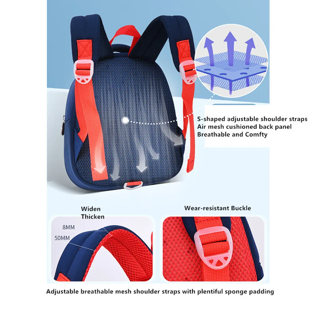 New Cute Kids Toddler School Bags Backpack Children Kindergarten Schoolbag 3D Cartoon Dinosaur Bag for Girls Boys Mochila Infant