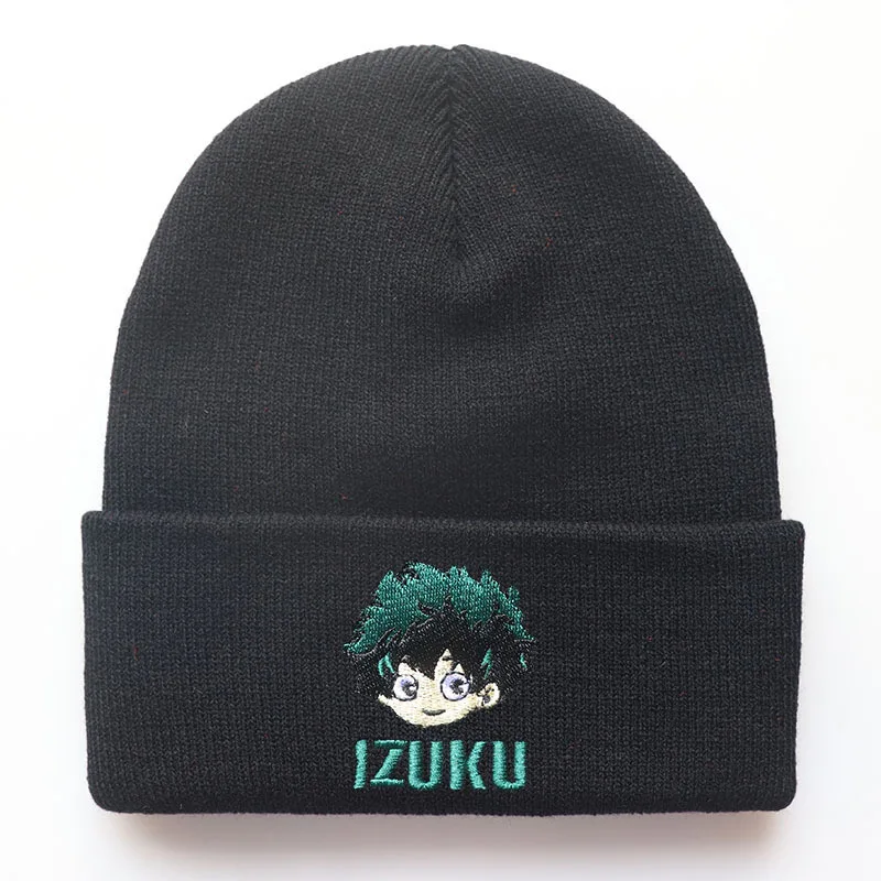 My hero academia Cartoon Anime embroidery Knitted hat Midoriya Izuku Bakugou Katsuki character Warm Windproof Caps Christmas gif | Игрушки и