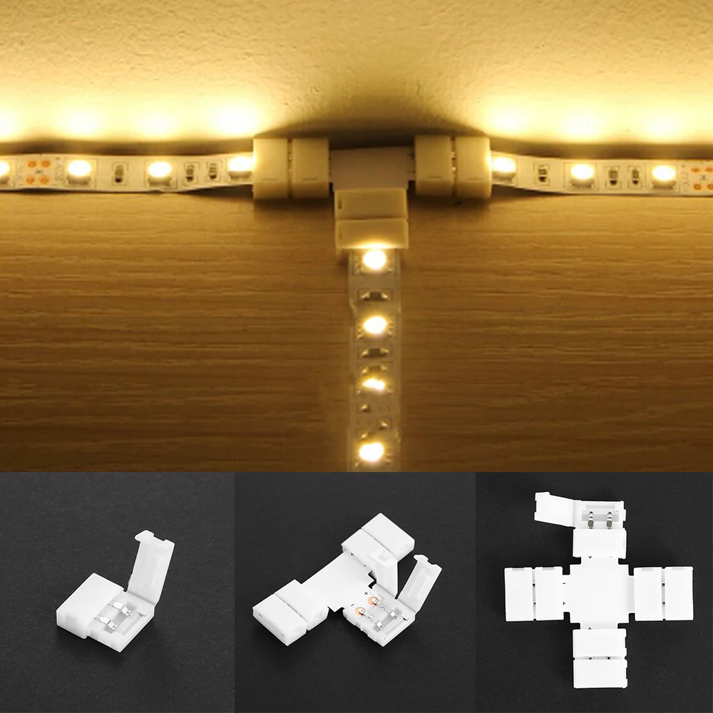 5 шт. L T X форма RGB RGBWW Светодиодная лента Угловой коннектор PCB Плата 8 мм 10 12 2pin 3Pin 4pin
