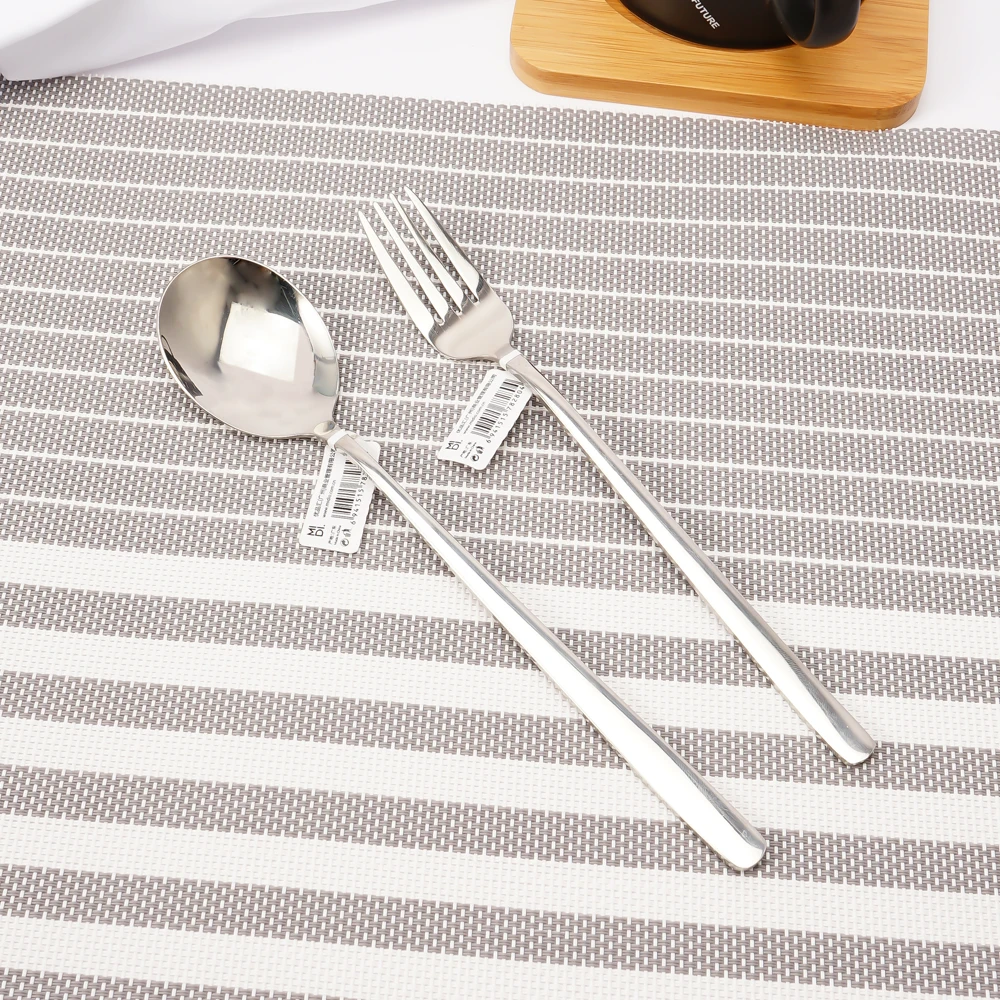 

2PCS/Set Flatware Set Stainless Steel Dinner Fork Spoon Dinnerware Set Restaurant Dinnerware Set Tableware Kitchen Tools