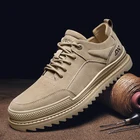 Мужские замшевые туфли, роскошные, натуральная кожа, плоская подошва, для прогулок, повседневная обувь для скейтборда, четыре сезона