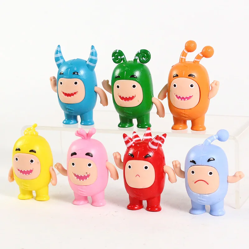 Hot Cartoon Oddbods PVC Figures Toys Christmas Birthday Gift for Kids Childeren 7pcs/set | Marvels