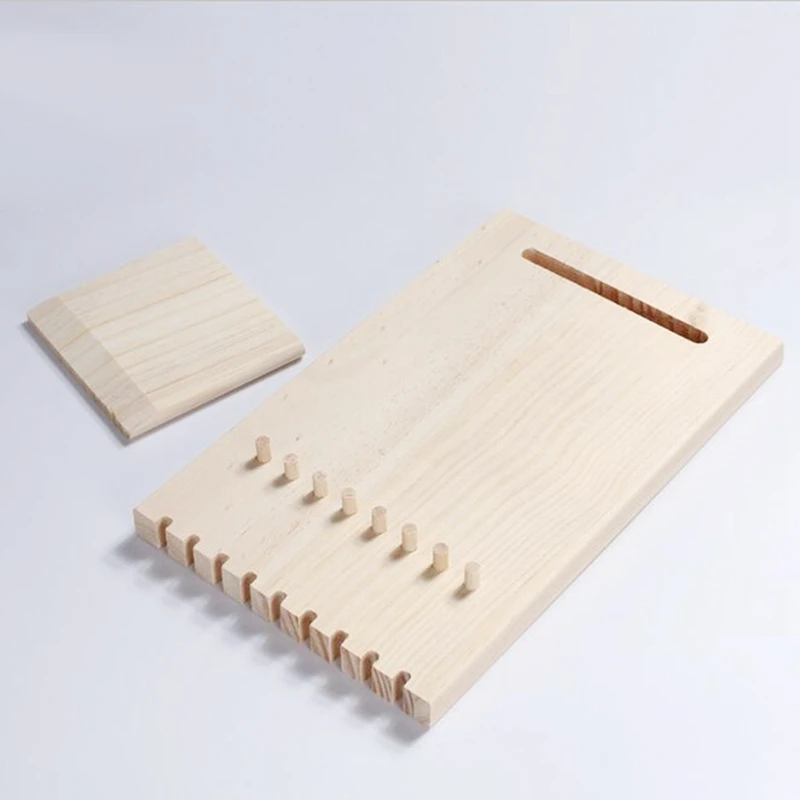 

Unfinished Wood Jewelry Necklace Pendant Display Stand Holder Rack 9 Hooks for Necklace Pendant Chain Bracelet