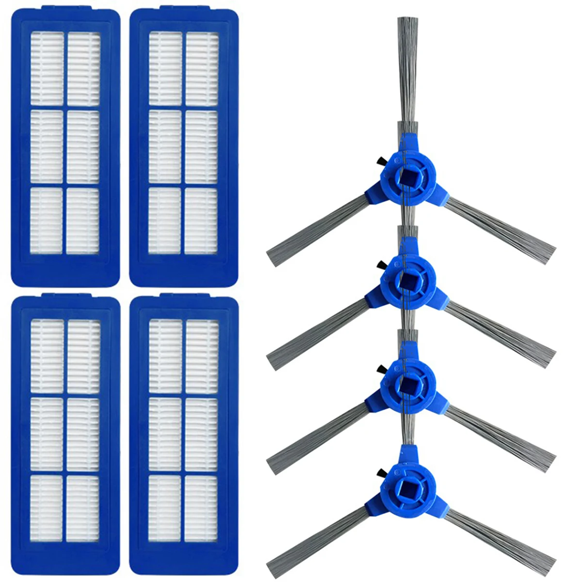 

8PC/Set Side Brush Filter For Eufy Robovac G10 Hybrid Robot Vacuum Cleaner Part Vacuum Cleaner Cleaning Brush Replacement Kit