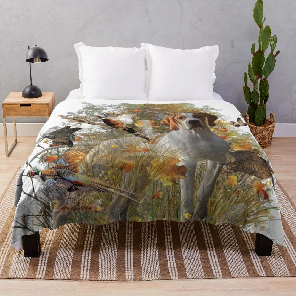 

English Pointer Soft Blanket Sublimation Covered Blanket Bedding Flannel for Children and Adult Bedrooms Decor