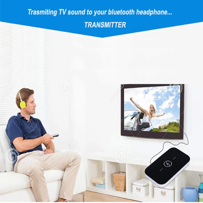 2 в 1 беспроводной приемник Bluetooth Transmtter 3,5 мм AUX стерео аудио домашняя Музыка Bluetooth адаптер для динамика Smart tv