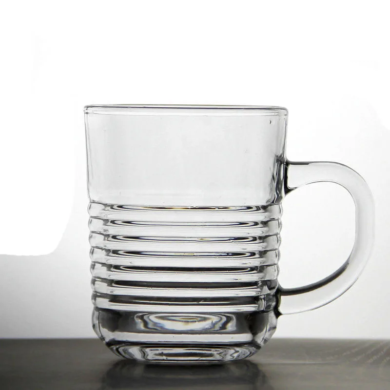Стеклянная чашка с чашкой бессвинцовая термостойкая стеклянная для воды