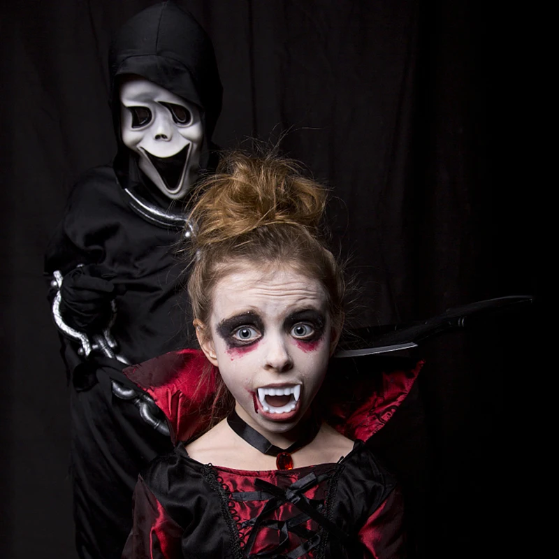 1 пара пластиковых зубных протезов вампира для Хэллоуина взрослых и детей ужас