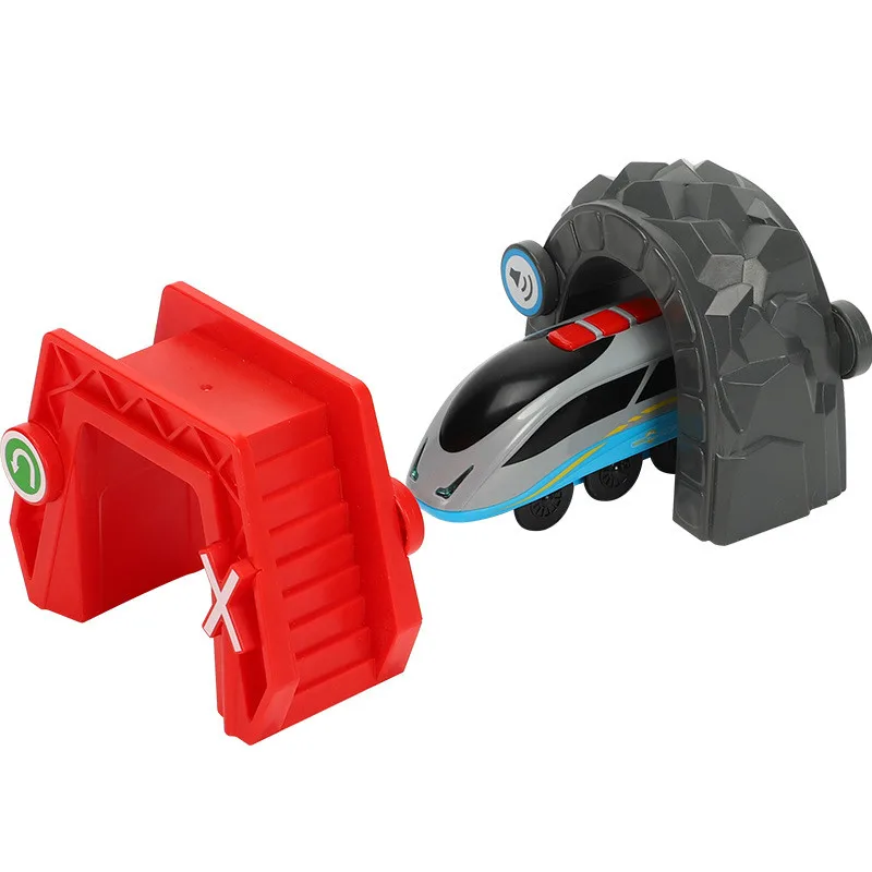 

Wireless Induction Sounding Electric Car Magnetic Link Small Train Crossing the Cave Compatible with BRIO Wooden Track Toy