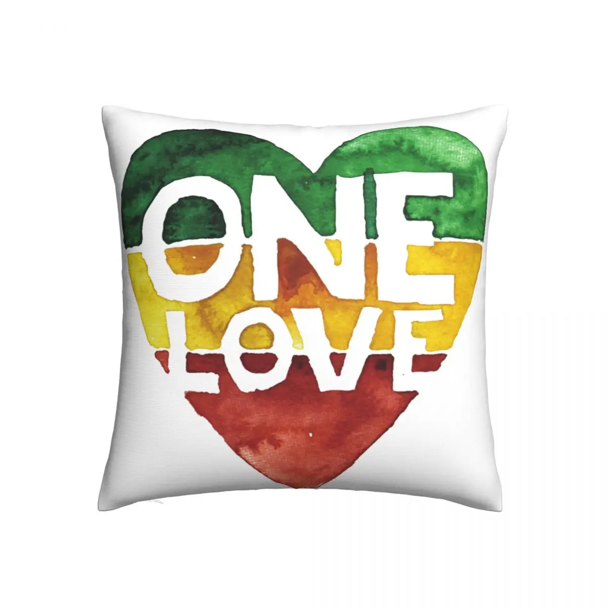 

Чехол для подушки Rasta One Love Music, чехол для подушки в стиле регги с сердцем, корнями, обнимающими корни, на молнии, весенний Винтажный чехол из п...