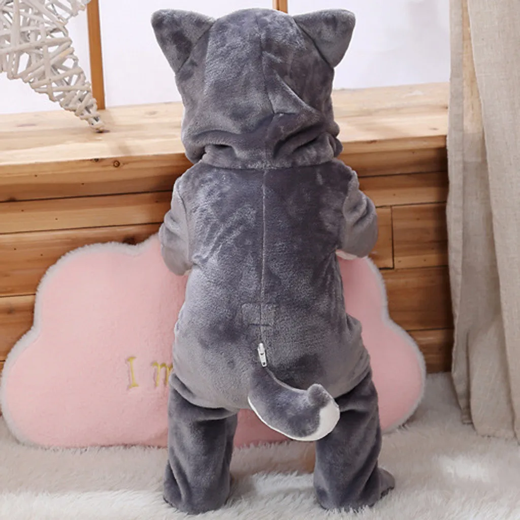 Комбинезон с длинным рукавом комбинезон милая одежда для сна новорожденных