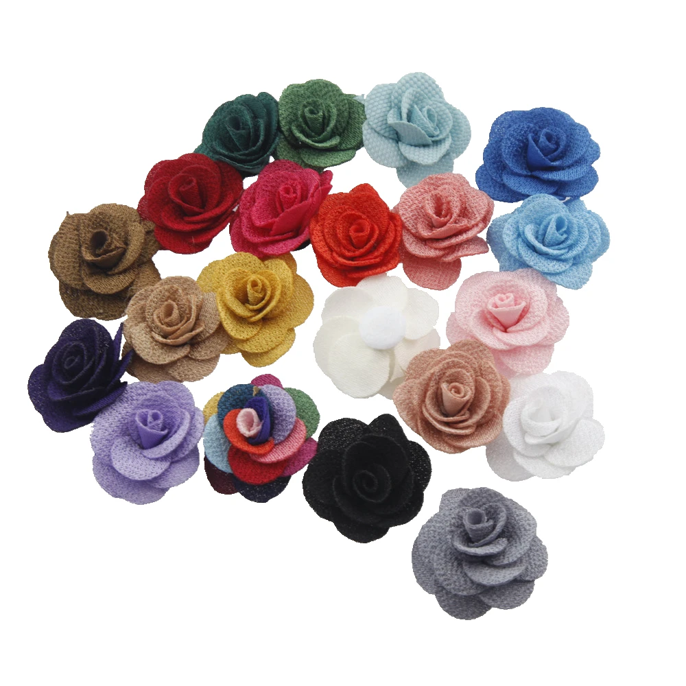 Искусственные цветы ручной работы 20 шт. 4 см роза тканевая Цветочная головка