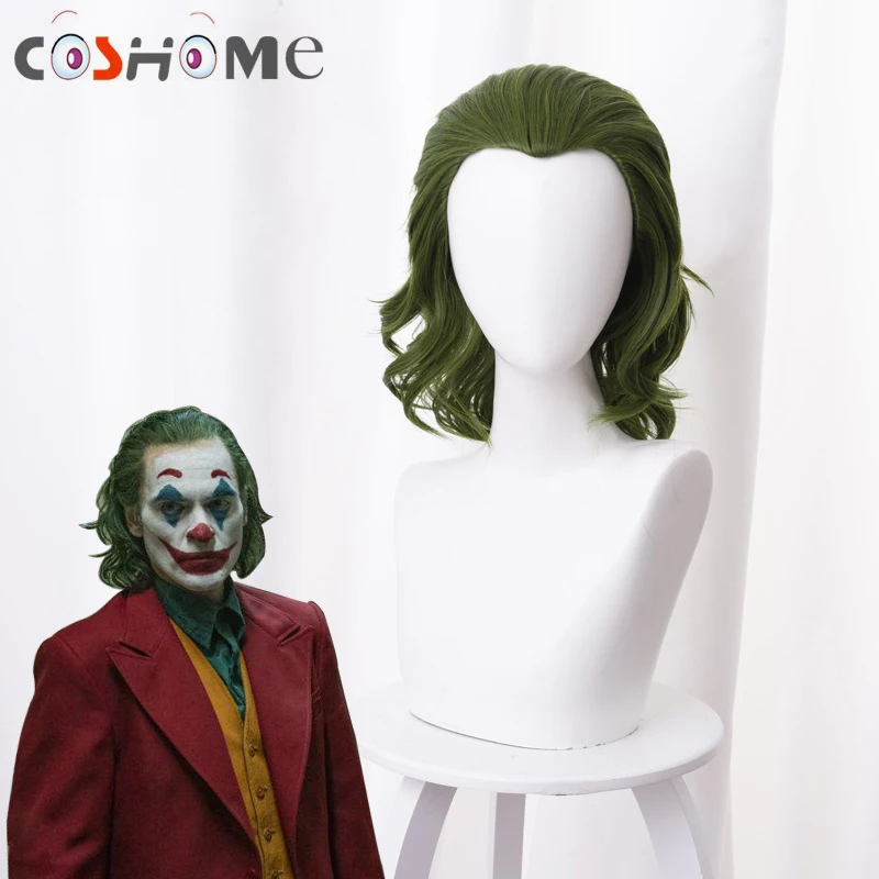 Coshome 2019 парик Джокера из фильма Penny Wise Joaquin Phoenix Orgin Arthur flck короткий вьющийся