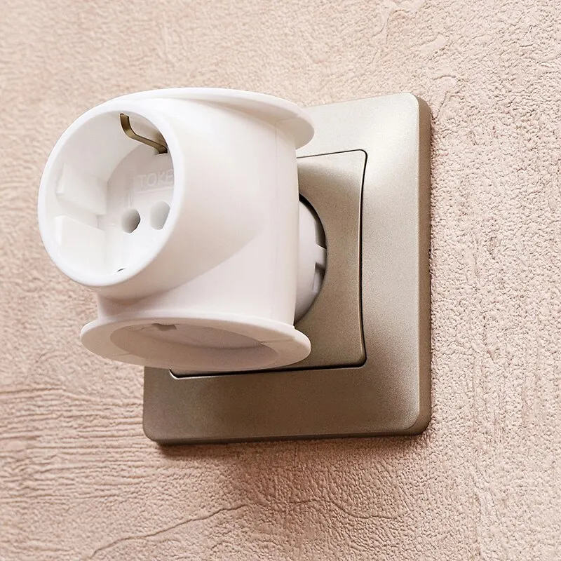 Электрический тройник 220 В сетевой разветвитель для розетки 16 А из негорючего