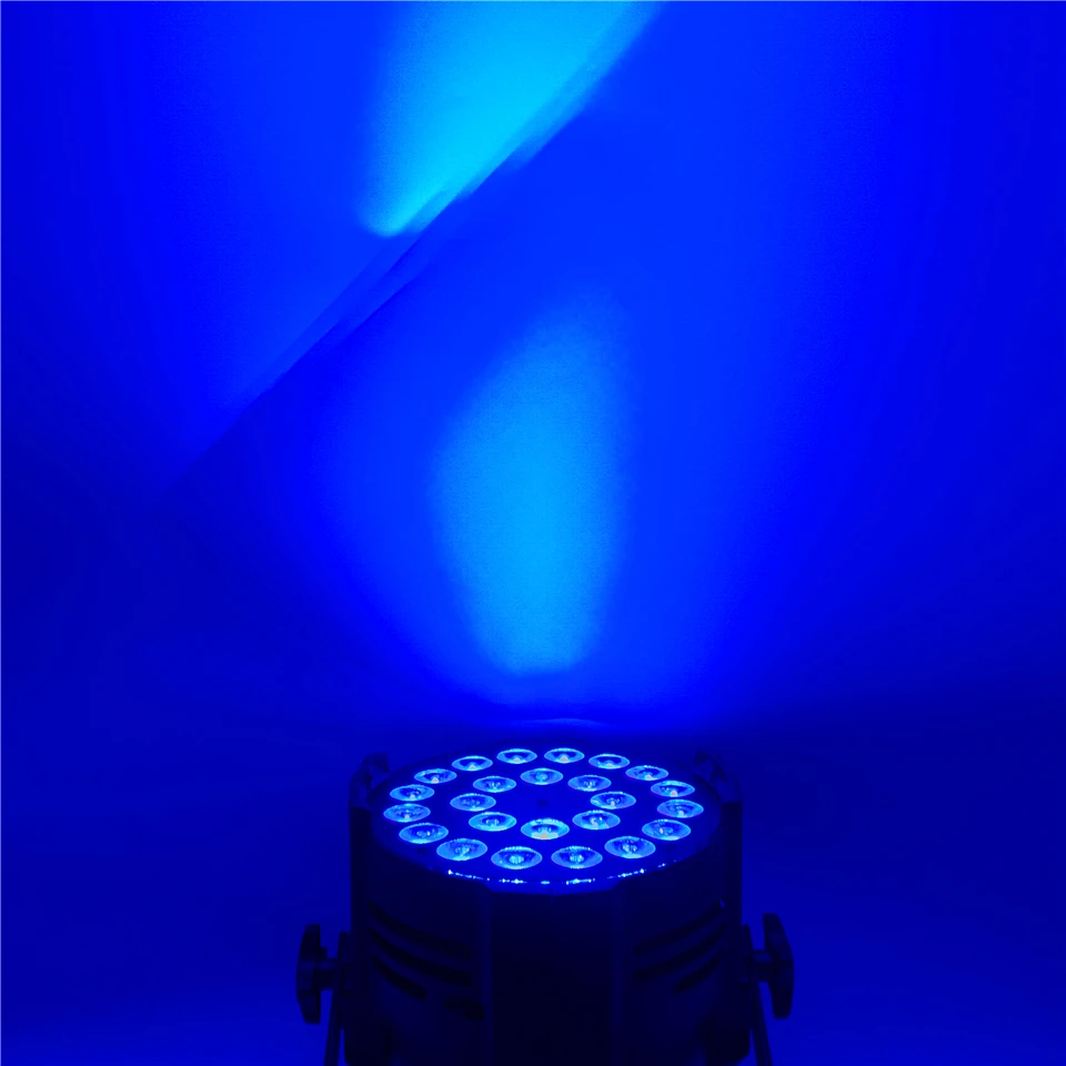4 шт. 24x18 Вт полноцветный LED par свет DMX RGBWA + UV 6in1 светильник в виде барабана