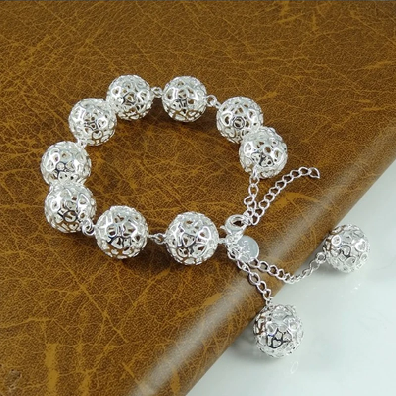 Женский браслет-цепочка с круглыми шариками серебро 925 пробы новинка 2019 |