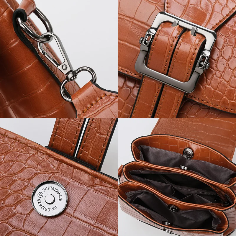 

Women's Multilayer Bags 2020 High Quality Crossbody bag Soft PU Leather Female Messenger Shoulder Bag Fashion Women Handbags New