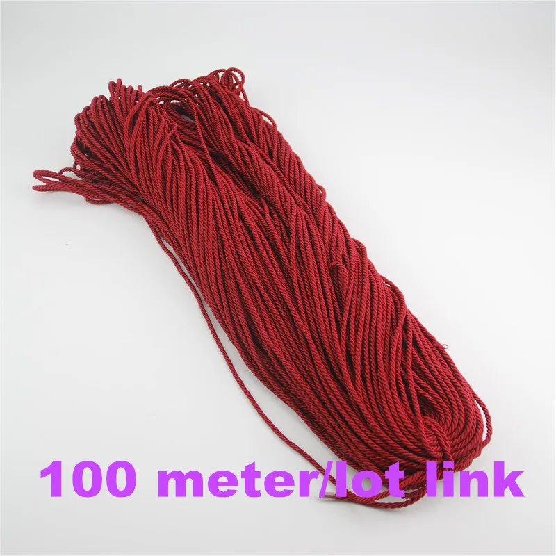 FASMILEY DIY Cord Jewelry findings 3 мм плетеный Канат мульти сплошной Цвет витая нить DIY аксессуары строка товарами на расстоянии до 20 м DS217