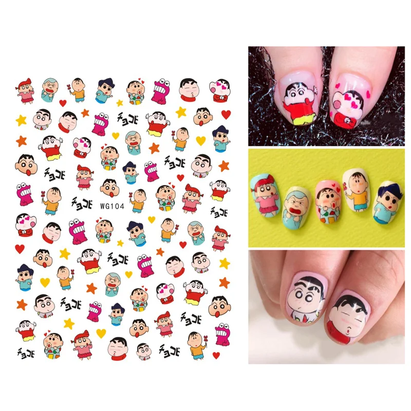 

10PCS Cartoon Anime Nail Sticker 3D Sun Flower Rainbow Comes with Adhesive Love Four-leaf Clover Nail Decoration Applique