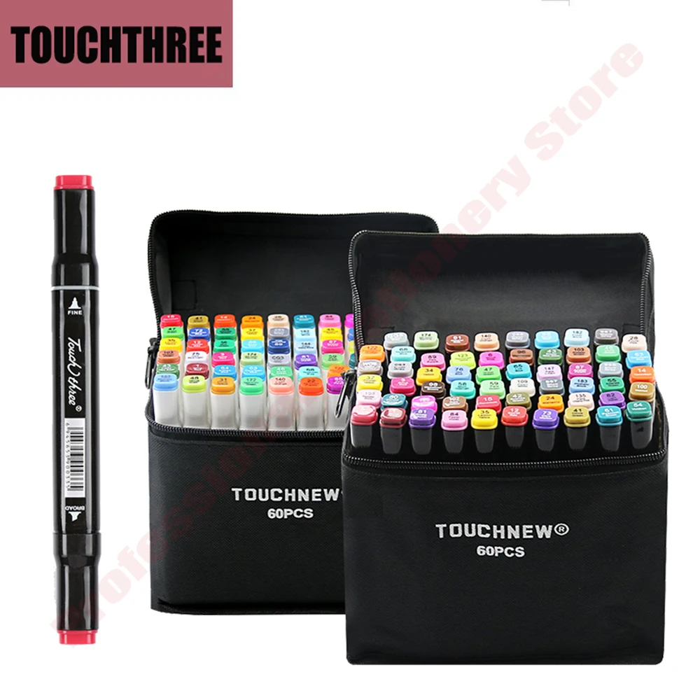 

30/80/168 Colors Double Headed Marker Pen Set Sketching Oily Tip Alcohol Based Markers For Manga Drawing School Art Supplies