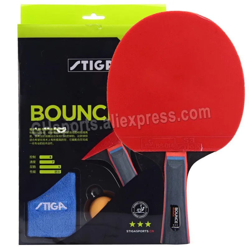 (Отправка в оригинальной коробке) ракетка для настольного тенниса STIGA BOUNCE 3 звезды