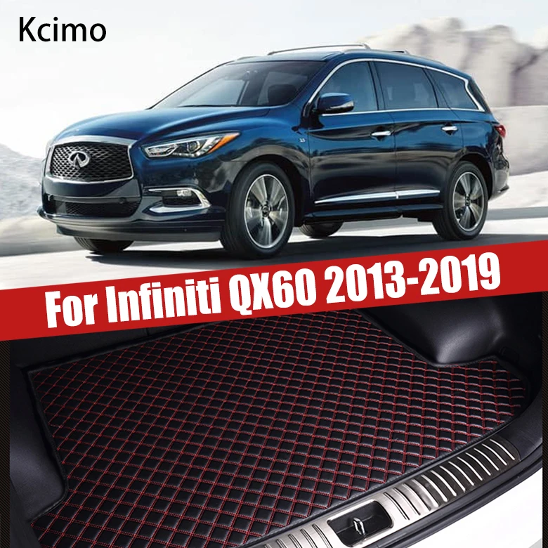 

Для Infiniti QX60 L50 JX 2013 ~ 2019 кожаный коврик для багажника автомобиля Грузовой вкладыш подкладка для сапог авто аксессуары украшения 2016 2017 2018 2020