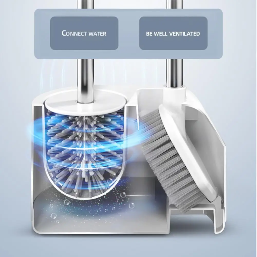 

1 Набор, двойная щетка для унитаза, водостойкая щетка с длинной ручкой
