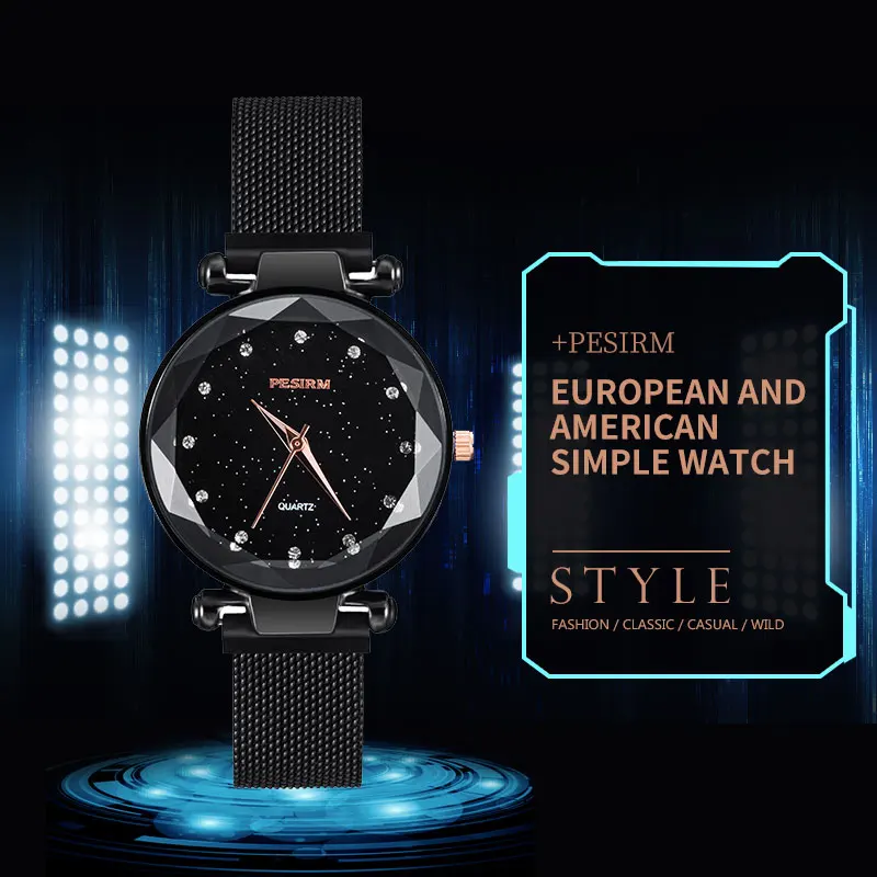 Роскошные Брендовые женские водонепроницаемые часы с магнитной пряжкой и