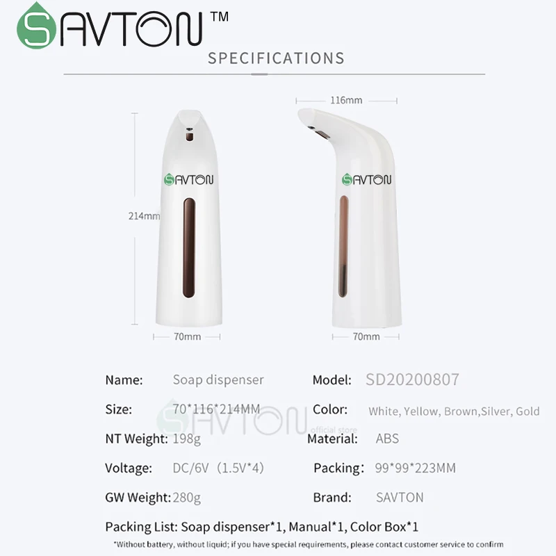 

400ml Automatic Soap Dispenser Non-Contact Dispenser Disinfectant Hand Wash For Bathroom Kitchen Smart Dispenser Sanitary