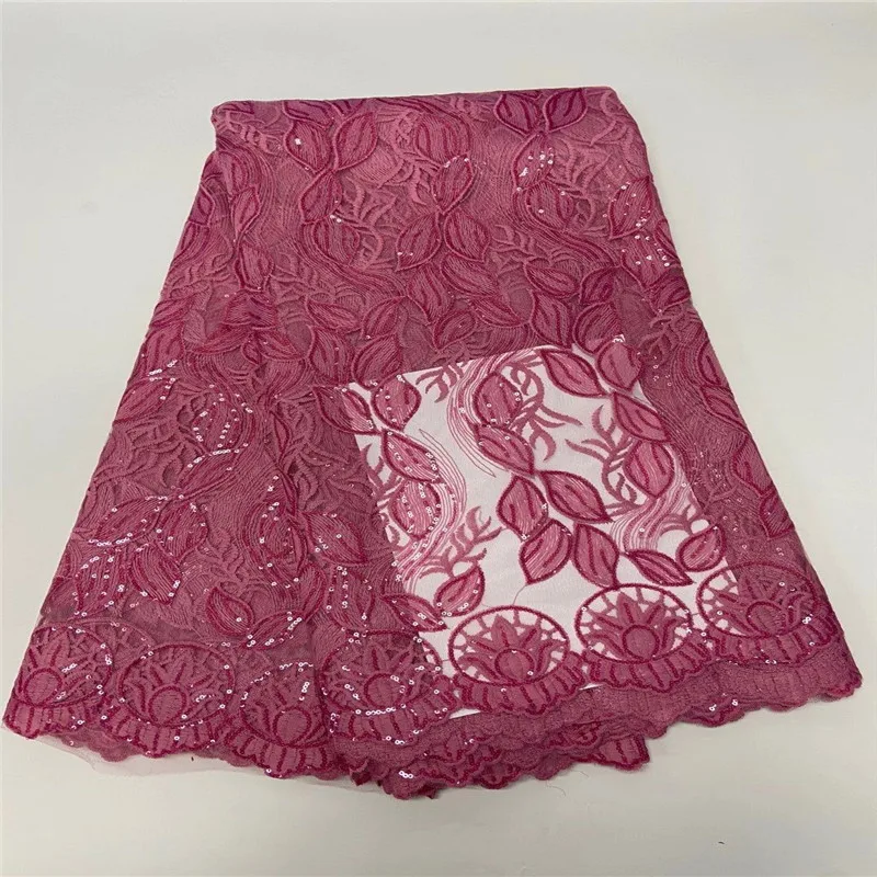 

Tulle Embroidered Net Lace African French Laces Fabrics High Quality Nigerian French Net Lace With sequins Swiss Lace Fabric
