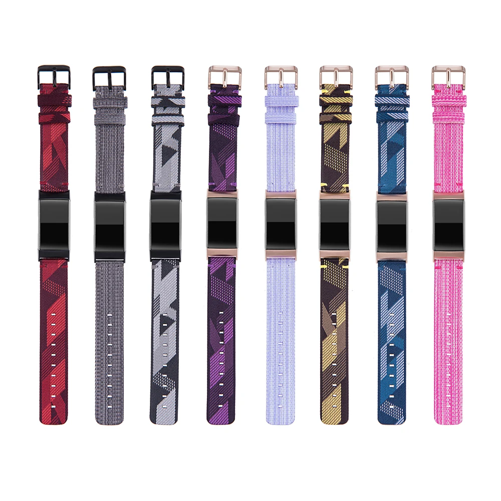 Nylon Woven Bands for Fitbit Charge 3/4 & 3 SE Band Replacement Accessory Straps Wristbands Bracelet Women Pink Luxury | Наручные часы