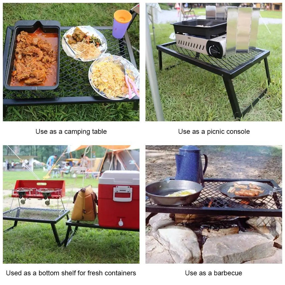 

Portable Foldable Table Camping Outdoor Furniture garden barbecue Storage Rack Ultra Light Folding Desk 55 * 30 * 18cm