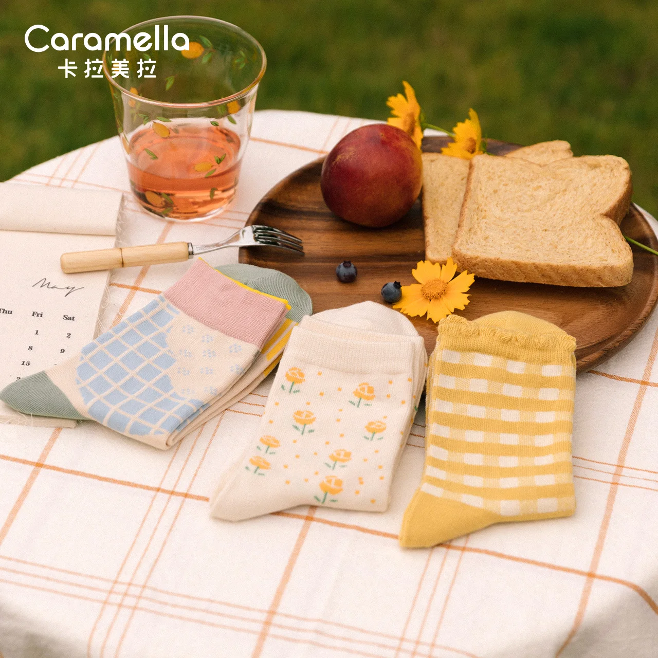 Женские носки в стиле карамеллы модные весенне осенние длинные мори Корейском