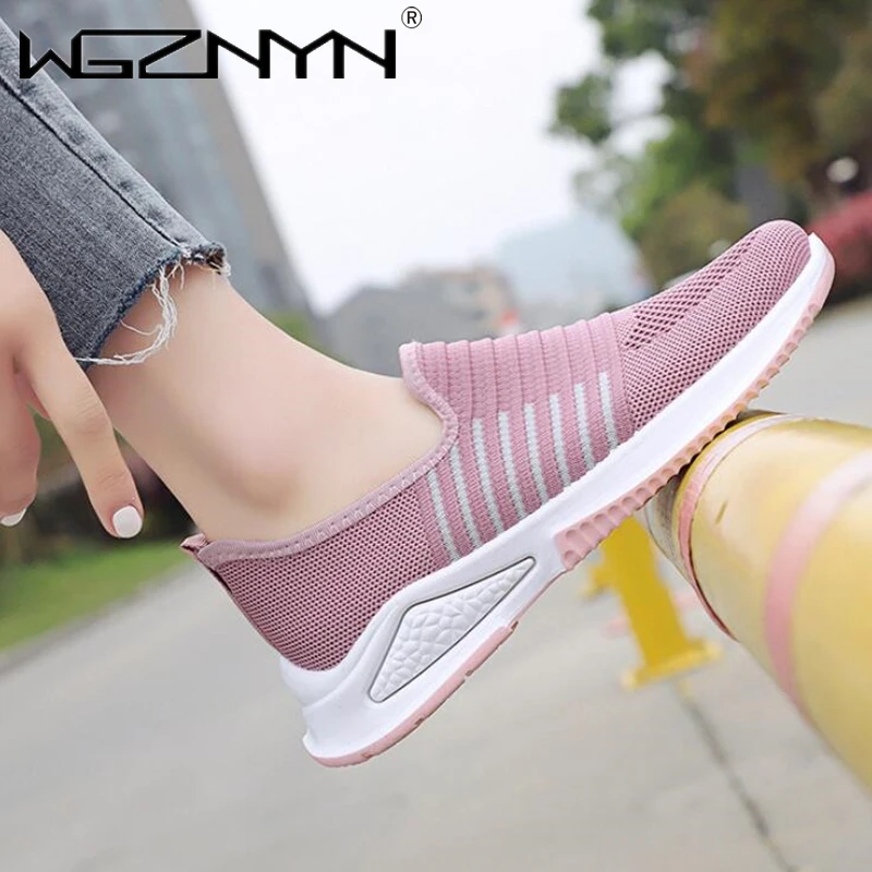 

Brand Sneakers Women Shoes Fashion Lightweight Knitted Casual Shoes Woman Breathable Mesh Shoes Female Footwear Tenis Feminino